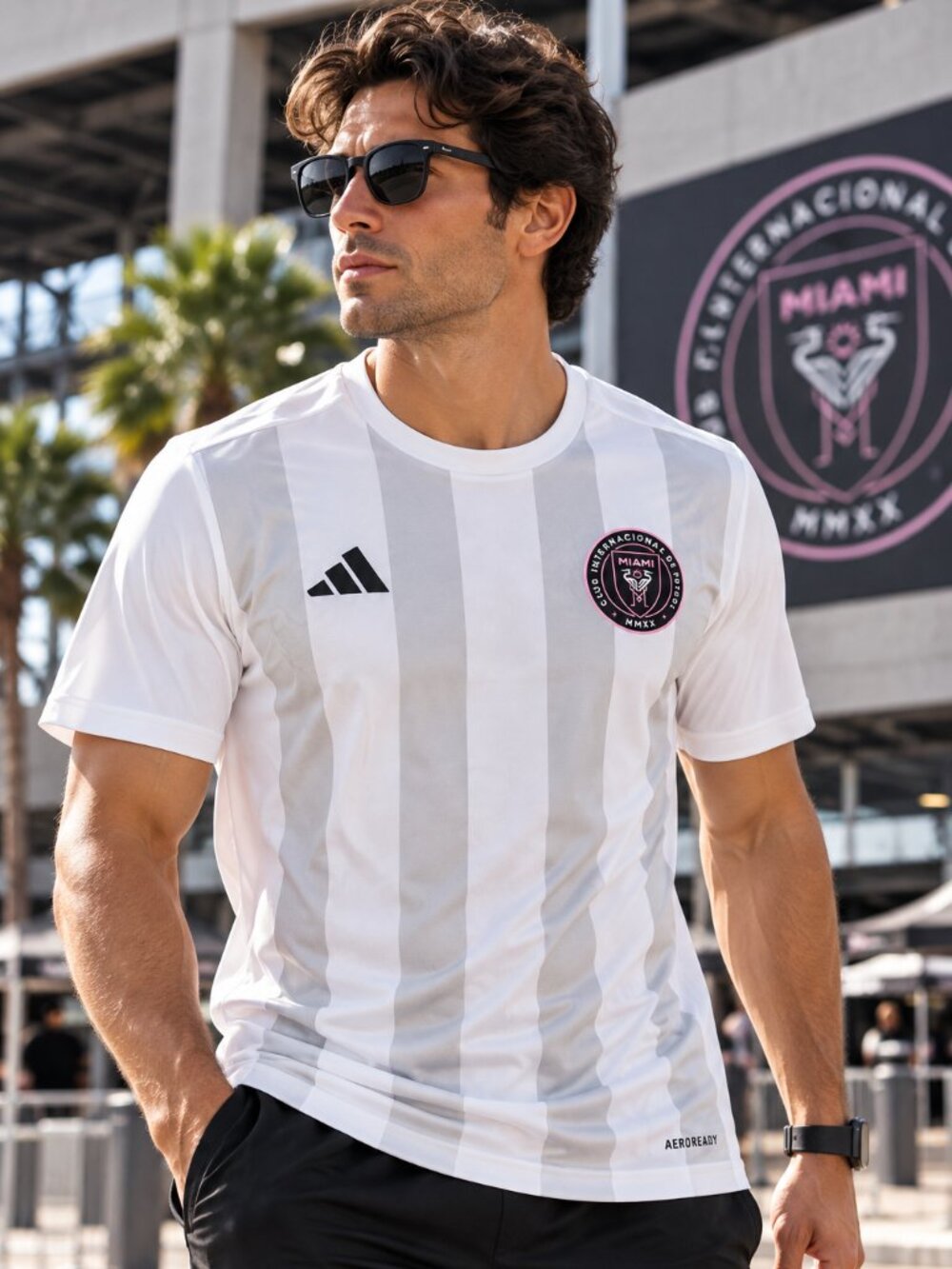 Adidas Inter Miami CF Lionel Messi #10 Men’s 2XL White Jersey-Style Tee NWT